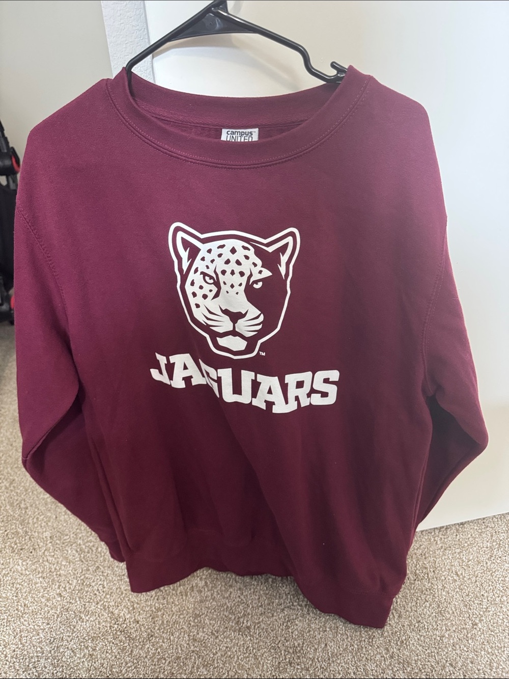 TAMUSA Jaguars Crewneck Sweatshirt - Maroon